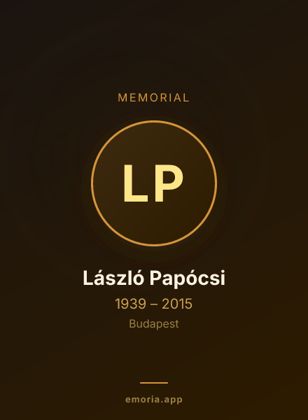 Memorial portrait of László Papócsi