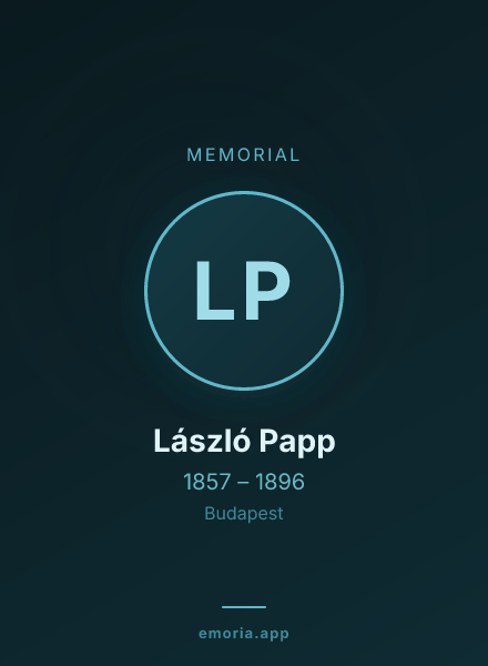Memorial portrait of László Papp