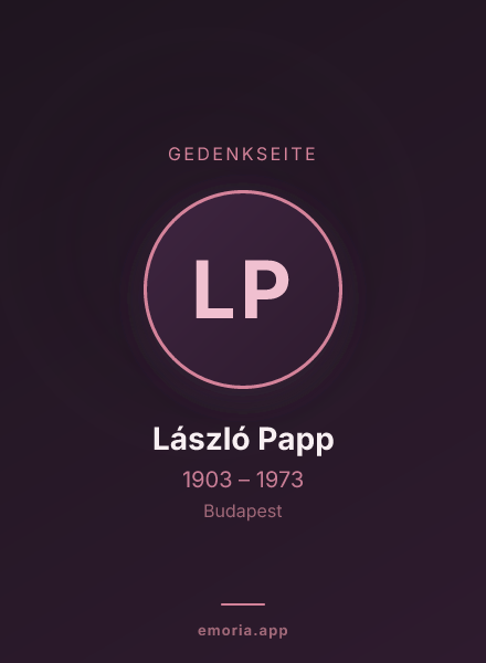 Gedenkportrait von László Papp