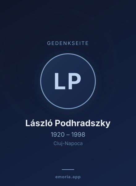 Gedenkportrait von László Podhradszky