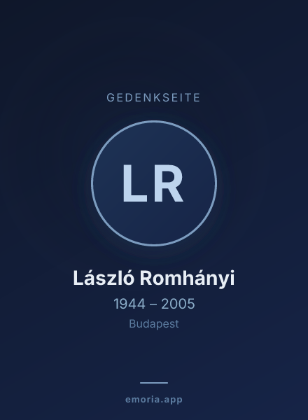 Gedenkportrait von László Romhányi