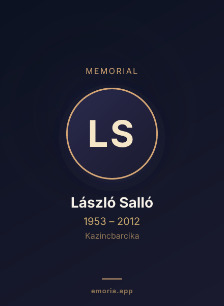 Memorial portrait of László Salló