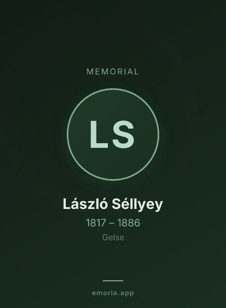 Memorial portrait of László Séllyey