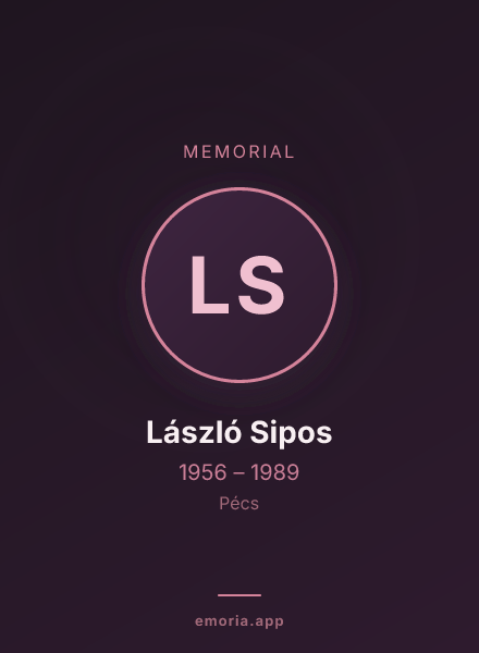 Memorial portrait of László Sipos