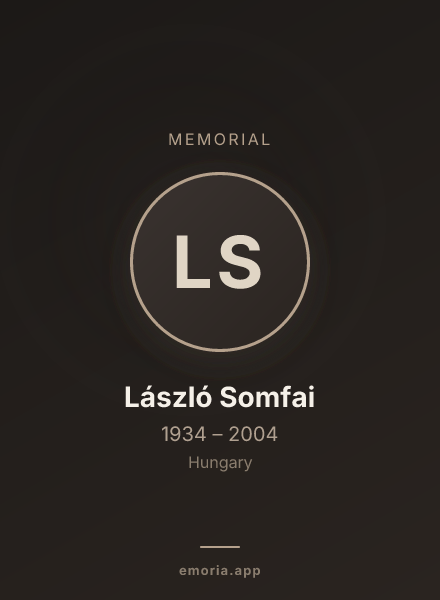 Memorial portrait of László Somfai