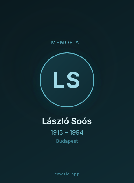Memorial portrait of László Soós