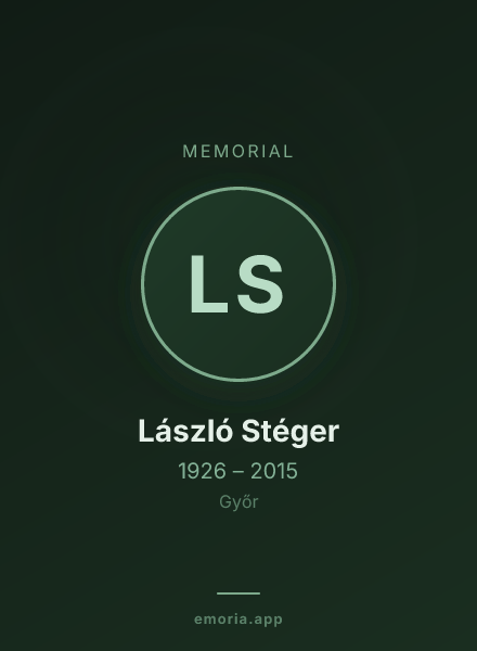 Memorial portrait of László Stéger