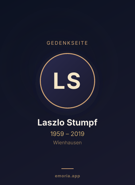 Gedenkportrait von Laszlo Stumpf