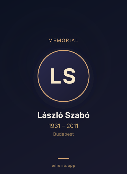 Memorial portrait of László Szabó