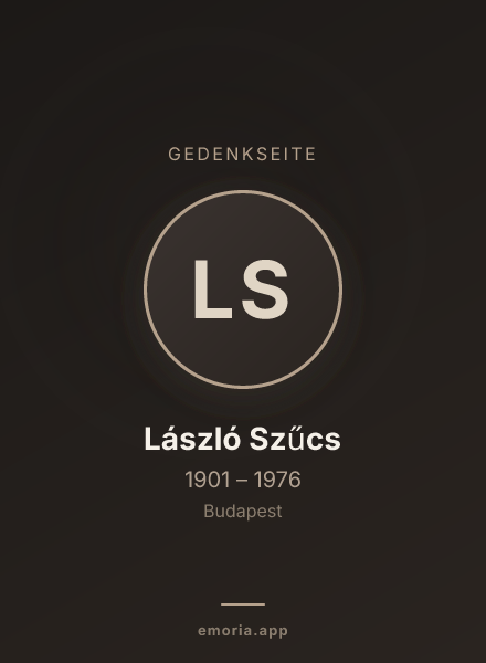 Gedenkportrait von László Szűcs