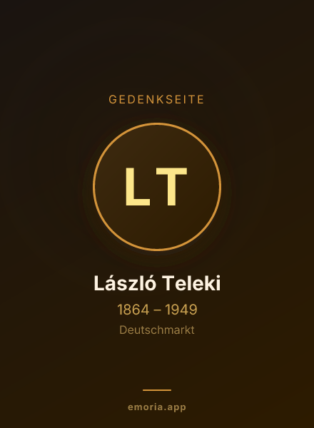 Gedenkportrait von László Teleki
