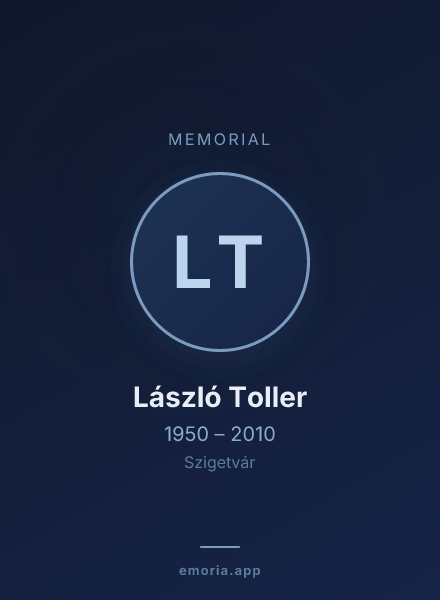 Memorial portrait of László Toller