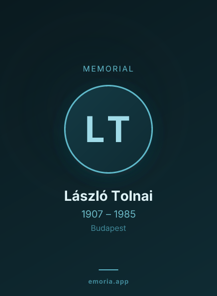 Memorial portrait of László Tolnai