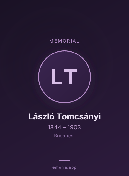 Memorial portrait of László Tomcsányi