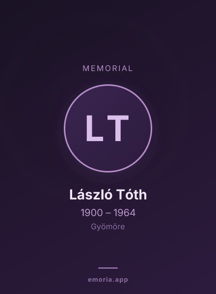Memorial portrait of László Tóth