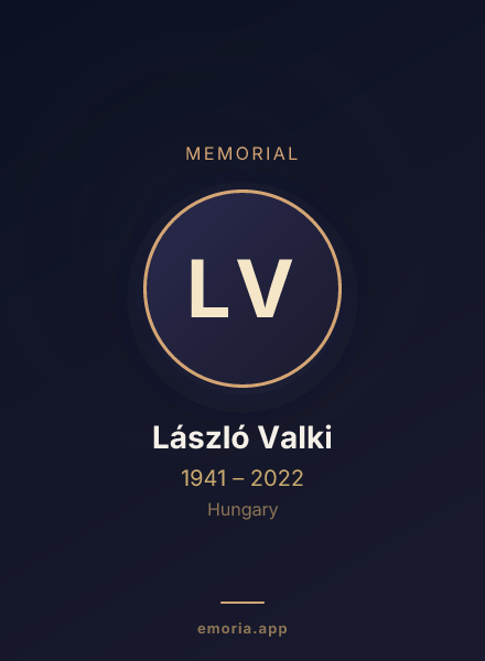 Memorial portrait of László Valki