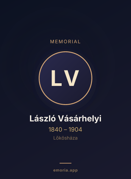 Memorial portrait of László Vásárhelyi