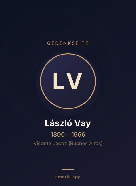 Gedenkportrait von László Vay