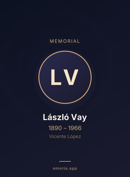 Memorial portrait of László Vay