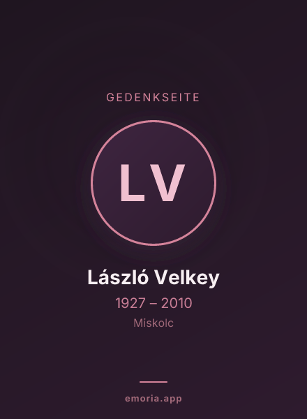 Gedenkportrait von László Velkey