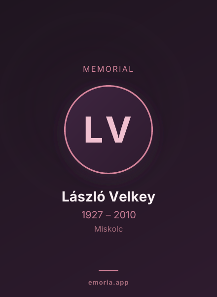 Memorial portrait of László Velkey