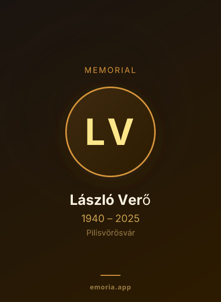 Memorial portrait of László Verő