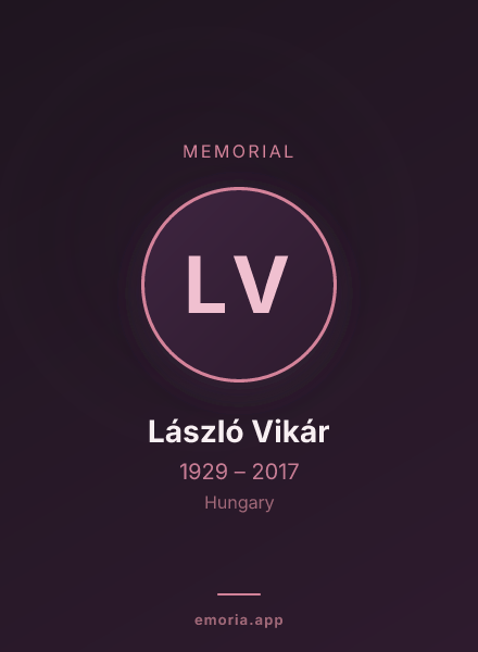 Memorial portrait of László Vikár