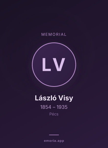 Memorial portrait of László Visy