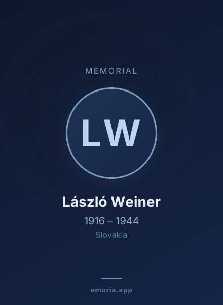Memorial portrait of László Weiner