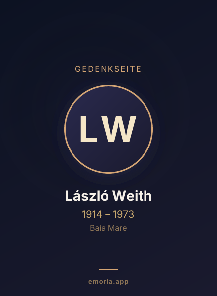 Gedenkportrait von László Weith