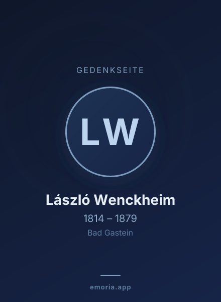 Gedenkportrait von László Wenckheim