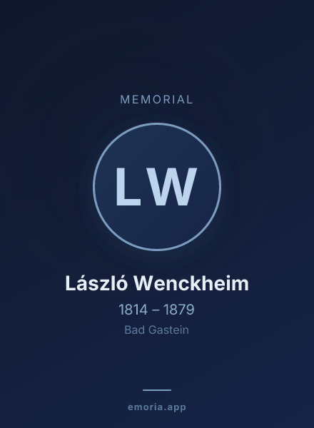 Memorial portrait of László Wenckheim
