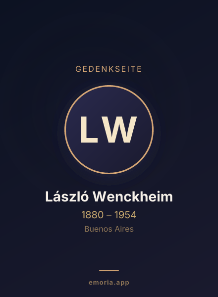Gedenkportrait von László Wenckheim