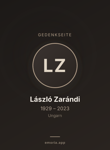 Gedenkportrait von László Zarándi