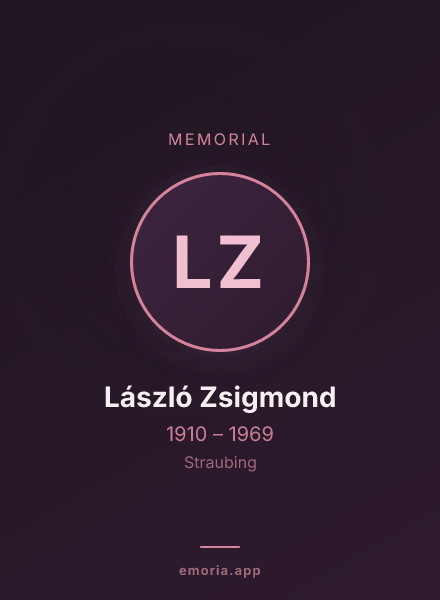 Memorial portrait of László Zsigmond