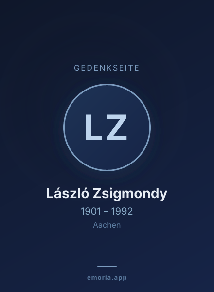 Gedenkportrait von László Zsigmondy