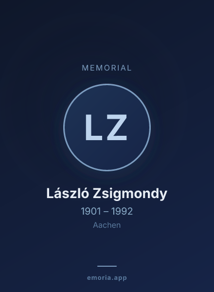 Memorial portrait of László Zsigmondy