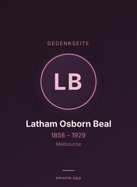 Gedenkportrait von Latham Osborn Beal