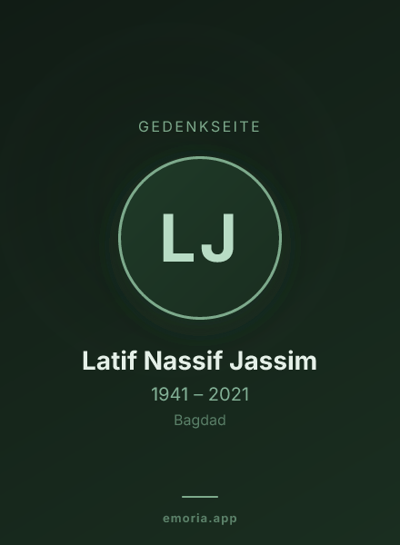 Gedenkportrait von Latif Nassif Jassim