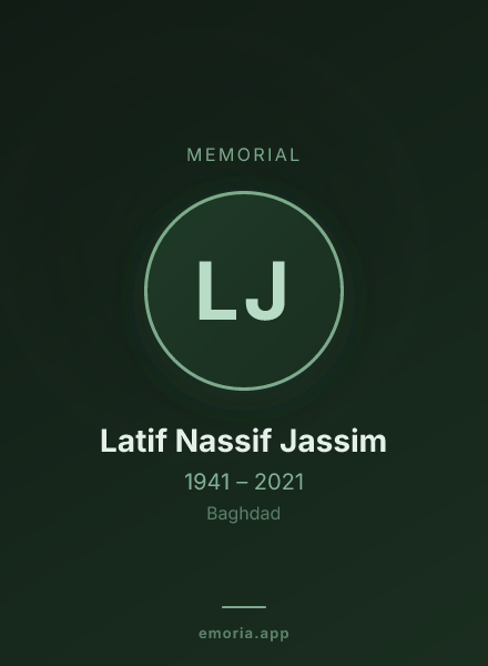 Memorial portrait of Latif Nassif Jassim