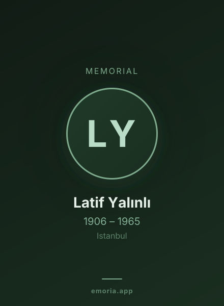 Memorial portrait of Latif Yalınlı