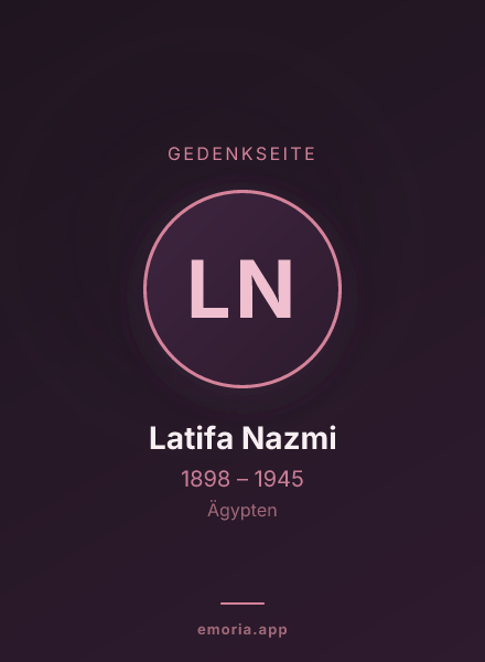 Gedenkportrait von Latifa Nazmi