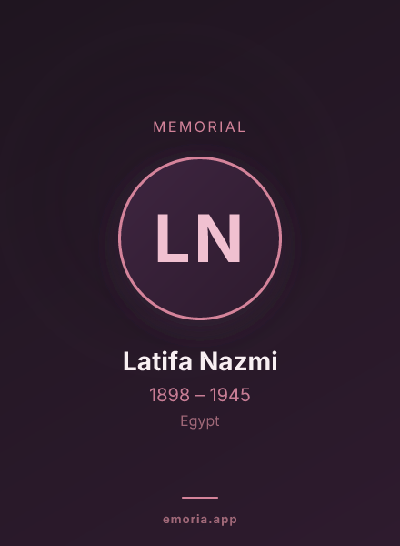 Memorial portrait of Latifa Nazmi