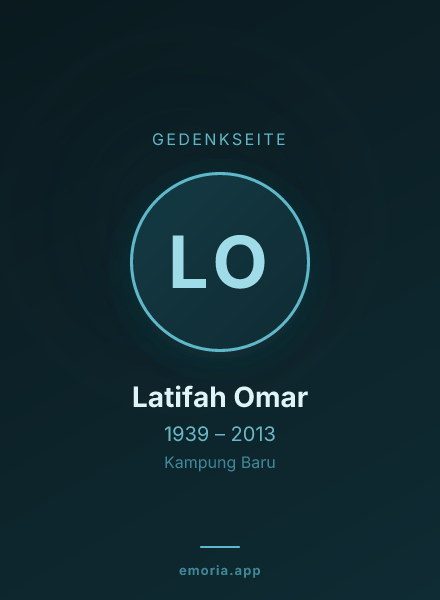 Gedenkportrait von Latifah Omar