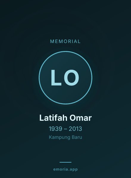 Memorial portrait of Latifah Omar