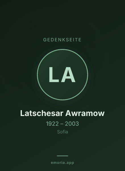 Gedenkportrait von Latschesar Awramow