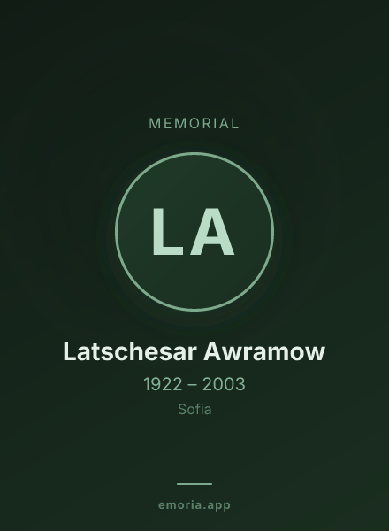 Memorial portrait of Latschesar Awramow
