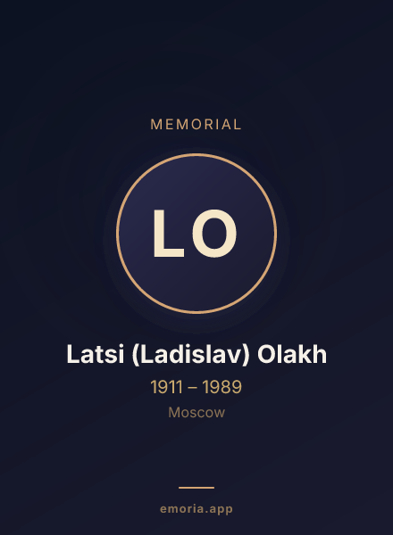 Memorial portrait of Latsi (Ladislav) Olakh