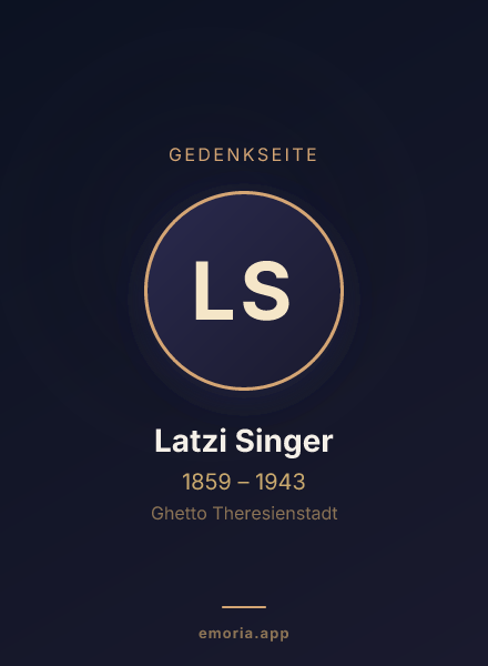 Gedenkportrait von Latzi Singer
