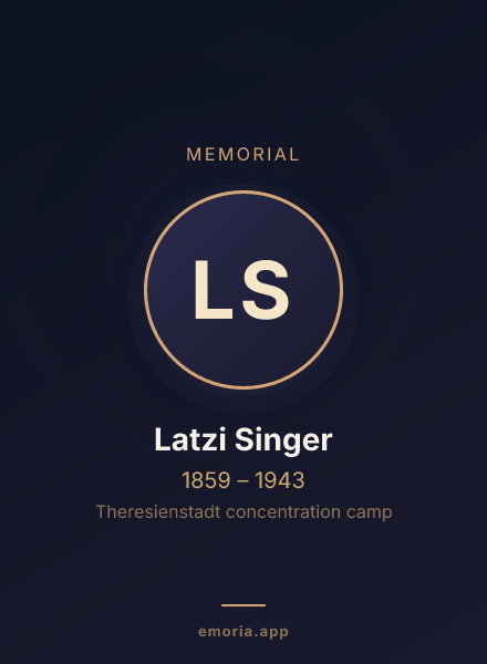 Memorial portrait of Latzi Singer